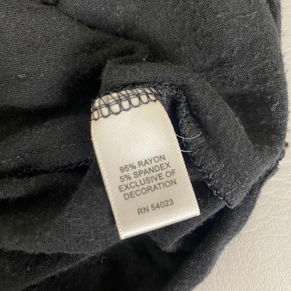 Banana Republic Maxi Dress Size Large Black Strapless Frayed Trim Rayon Blend - Picture 4 of 12